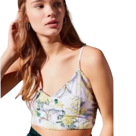 Urban Outfitters Tops - 💥FINAL$💥Urban Outfitters Floral Mesh Embroidered Bralette Crop Top Size Medium